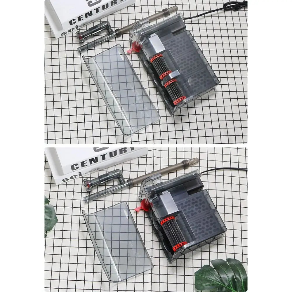waterfall Fish tank filter 3 in 1 wall-mounted Circulating Water Purifier Silent With Water Pump Waterfall Filter Box for Home