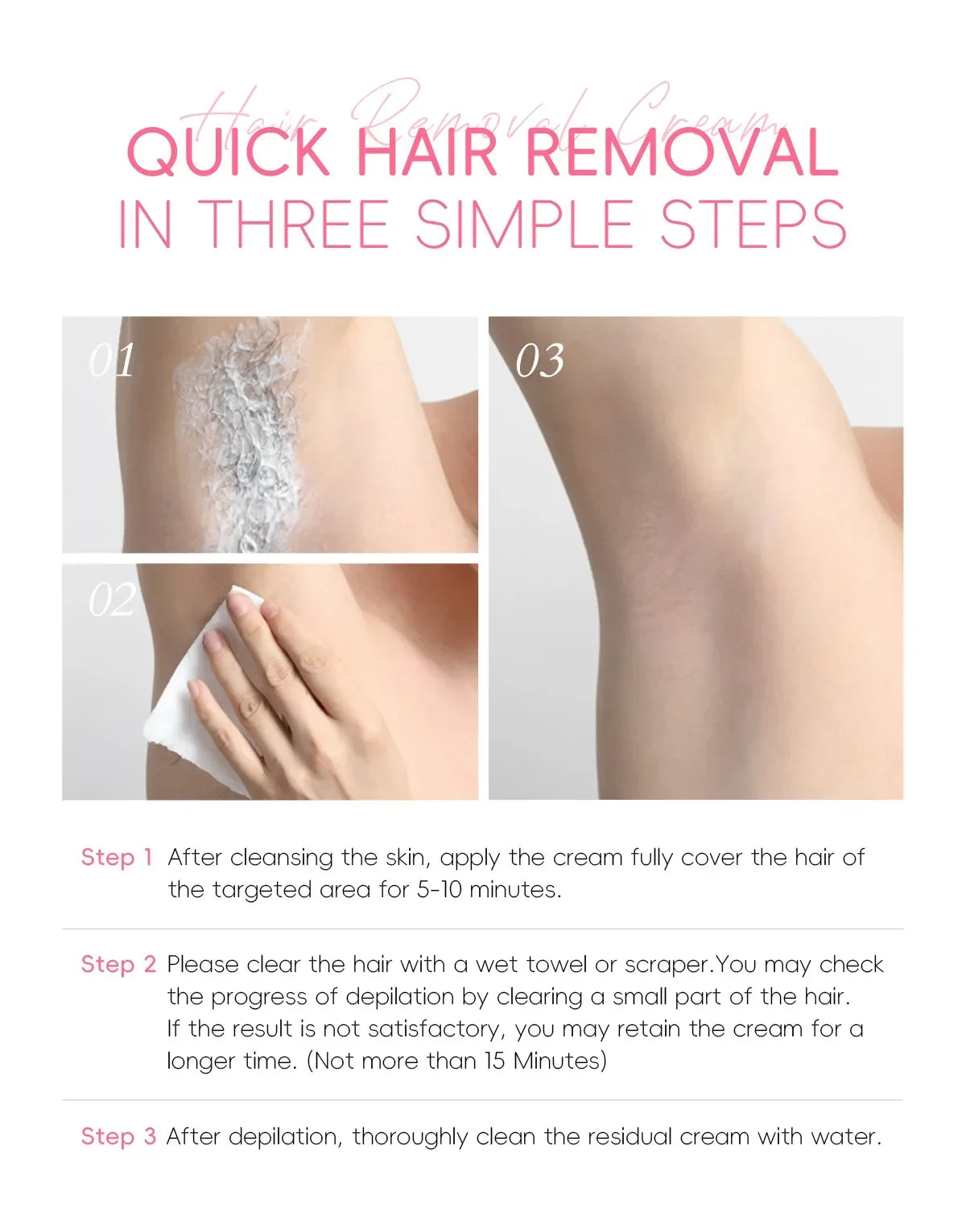 LAIKOU Sakura Hair Removal Cream Fast Painless Hair Growth Inhibitor Arm Armpit Legs Intimate Areas for Men Woman 50g