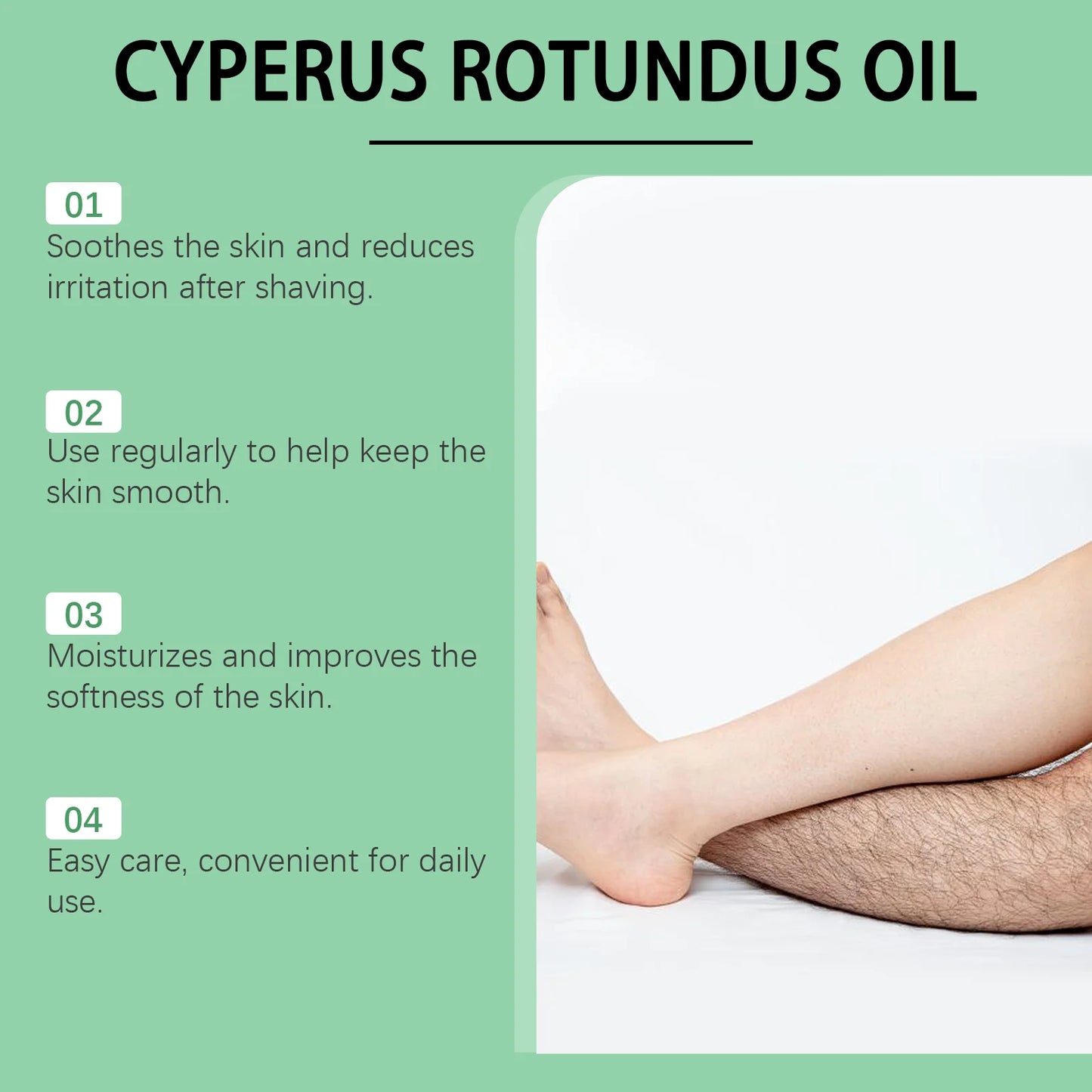 Cyperus Rotundus Essential Oil Anti Redness Soothing Plant Oil Reduce Irritation Body Moisturizing Smooth Hair Removal Care Oil