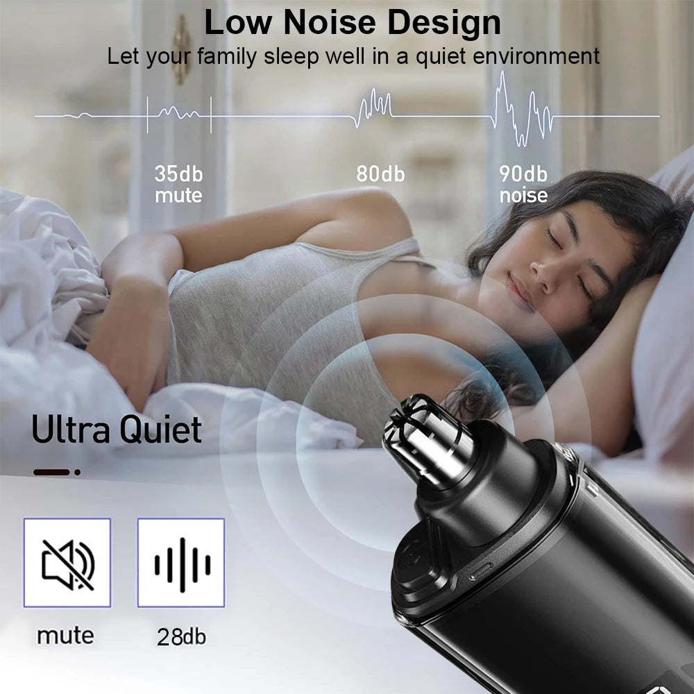 Nose Hair Trimmer for Men Portable Mini Nose Hair Remover USB Rechargeable Trimmer for Nose and Ears Electric Nose Hair Cutter