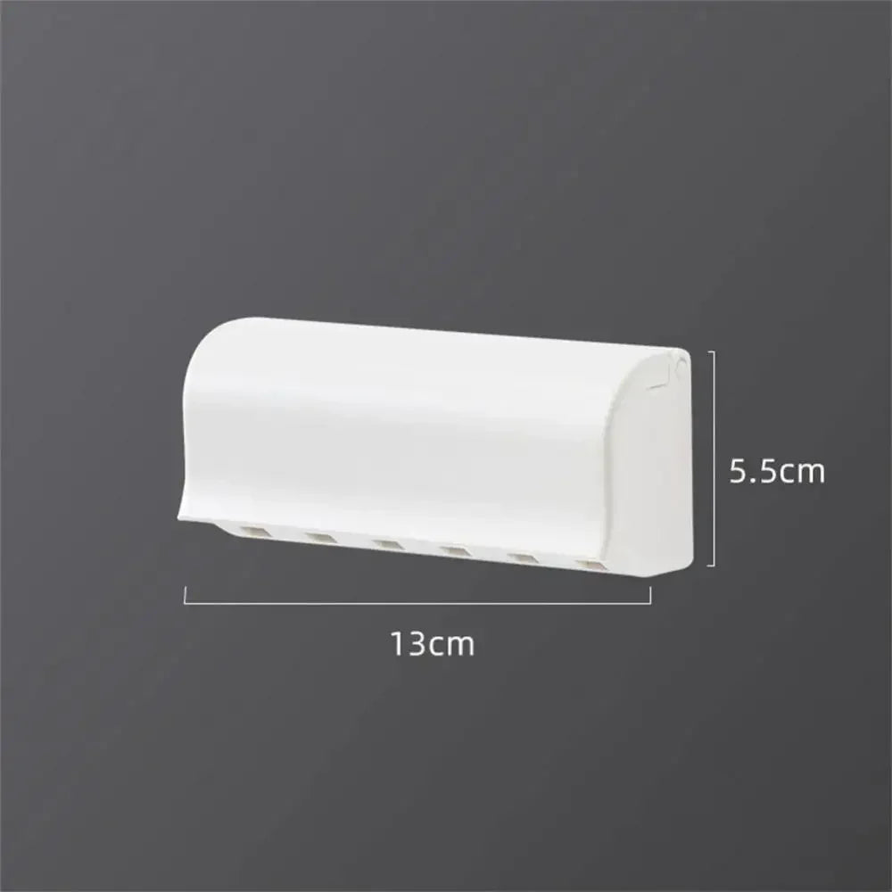 Bathroom Toothbrush Holder Wall Mounted Toothpaste Rack Punch-free Tooth Brush Storage Holder Bathroom Accessories
