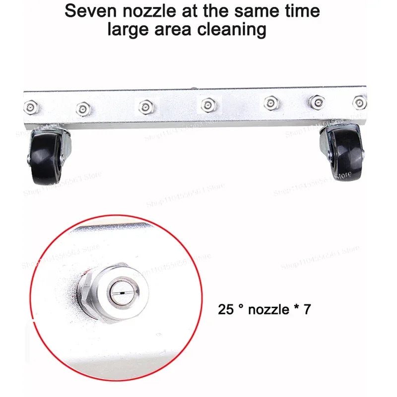 Heavy-Duty Pressure Washer, 53CM Spray Bar with 7 Nozzles for Driveway and Floor Cleaning