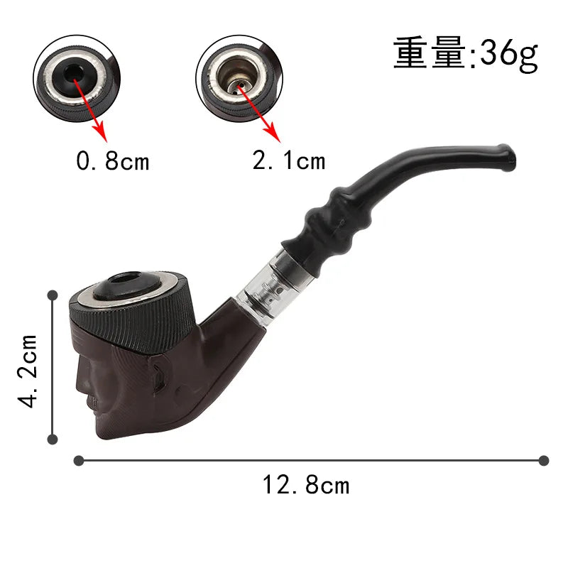 Detachable Wholesale Factory Direct Resin Wood Leopard Print Portable Washable Smoke Tobacco Smoking Pipes Accessories