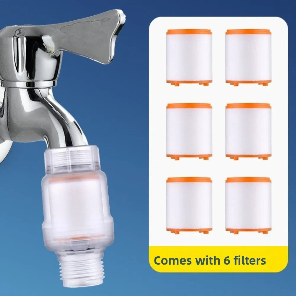 Purifier Output Kitchen Faucet Filter With 6 Filter Element Universal Water Heater Purification Fittings Shower Filter Household