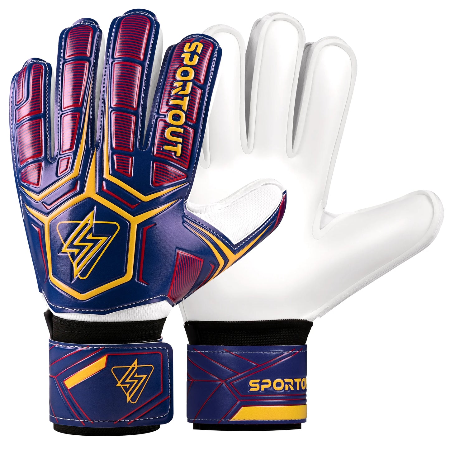 Sportout goalkeeper gloves: breathable football goalkeeper gloves offering exceptional grip, designed for football training