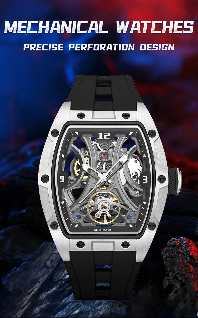 MEGIR Men Mechanical Watch Top Brand Luxury Automatic Watch Business Waterproof Luminous Watch for Men