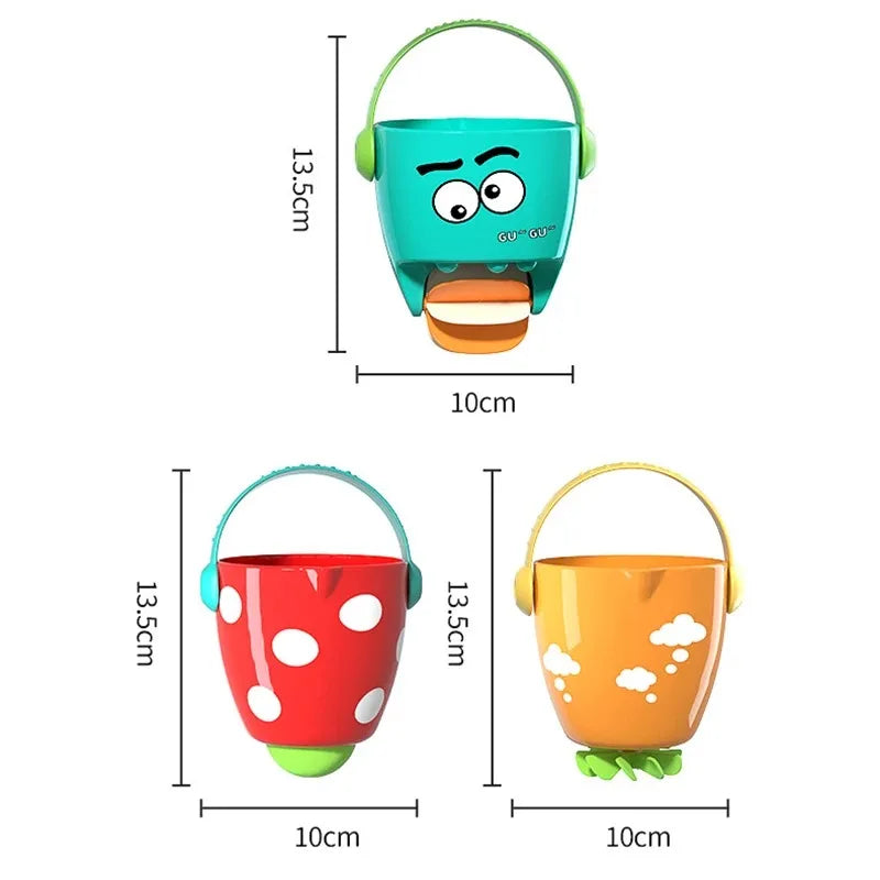 Baby Shower Bath Toys Leaky Bucket Water Cups Sprinkling Play for Toddler Bathtub Beach Mini Bathroom Gifts pool toys baby bath