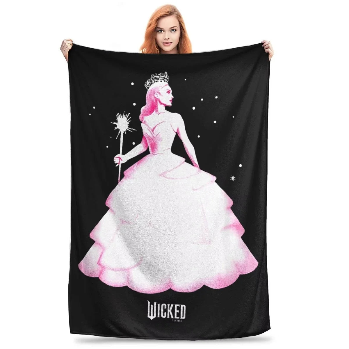 Wicked Musical Movie 2024 Blanket Soft Throw Blanket for Home Bedroom Bed Sofa Travel Office Solid Cover Blanket Kids 3D Quilt