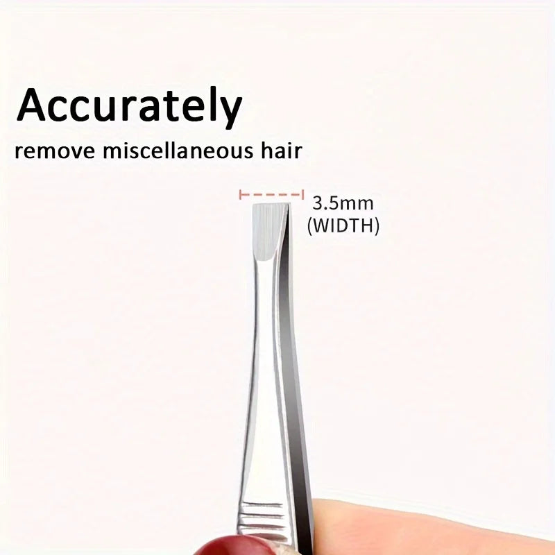Hair Removal Tweezers Gradient Eyebrow Makeup Tool Stainless Steel Slant Eyebrow Clipper Hair Removal and Makeup Tool