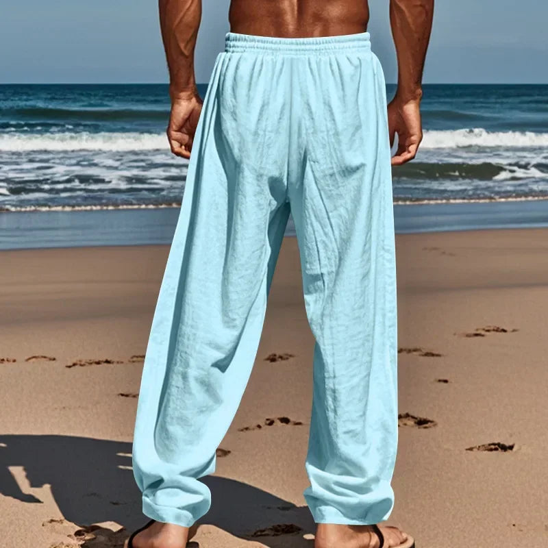 Men's Casual Pants Comfortable and Breathable Daily Wear with Fashionable Men Must Be Large Size Loose Elastic Waist Comfort