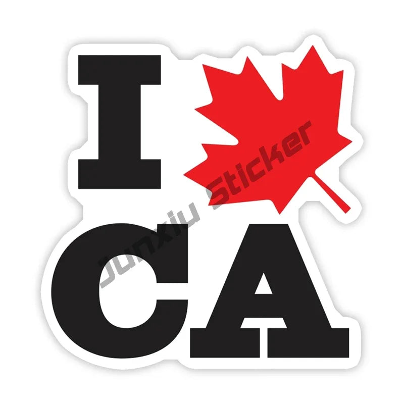Fashion Canada Decals Canada Round Maple Leaf Decal Canadian Oval Flag Decal Quebec Canada Flag Sticker Premium Quality Stickers