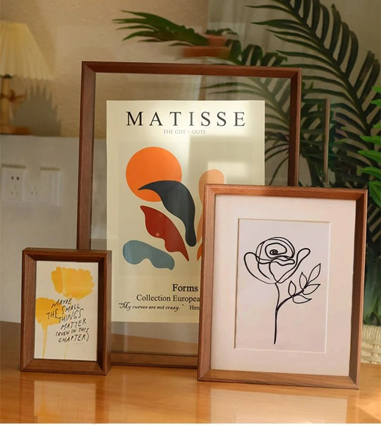 Picture Frames Made of Solid Wood and High Definition Acrylic Display Pictures Photos,Paintings,Posters Wall Mounting Desktop