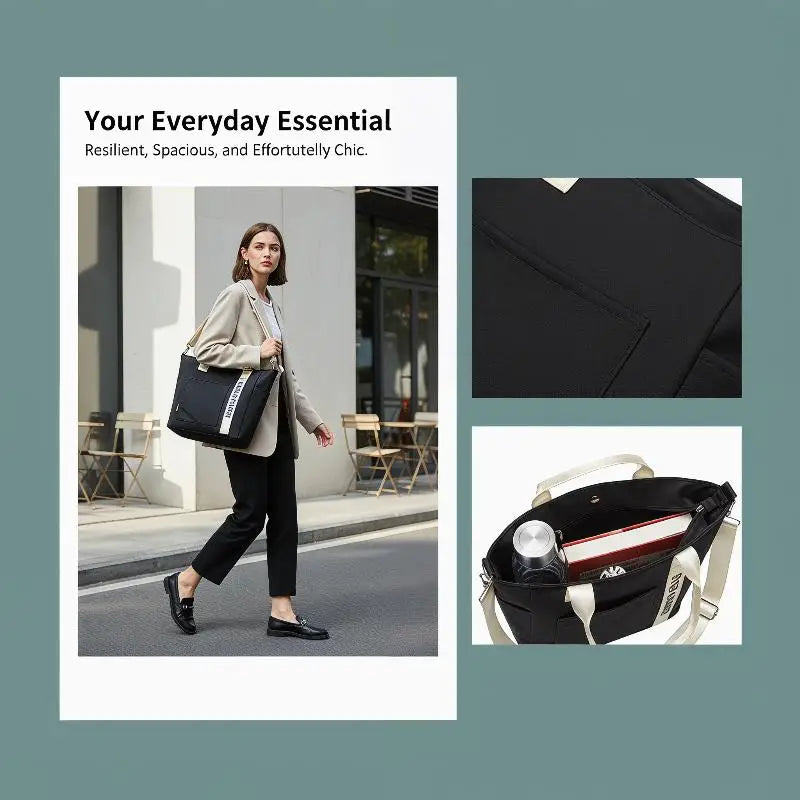 New Casual Tote Large Capacity Shoulder Bag Nylon Waterproof Canvas Handbag Simple Fashion Messenger Bags For Schoolgirl