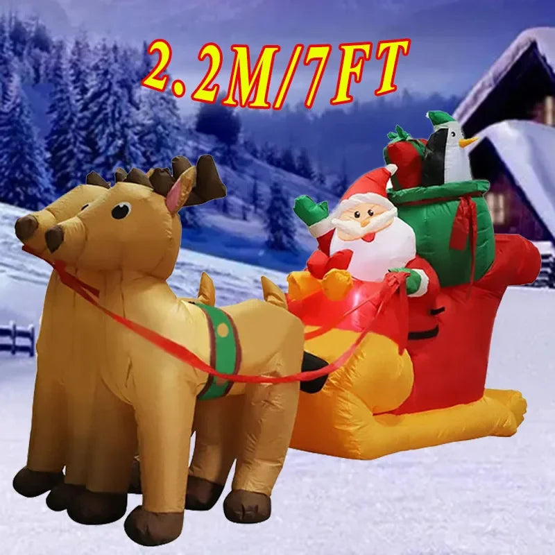 Christmas Decorations Model Built-in LED Lights Inflatable Toys Ornament Xmas Party New Year Garden Indoor Outdoor Decor Props