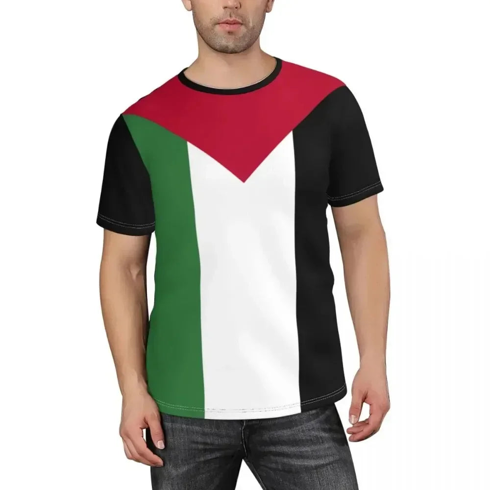 Palestine Flag 3d Printed T Shirt Men Women Summer Casual Short Sleeve Harajuku Streetwear