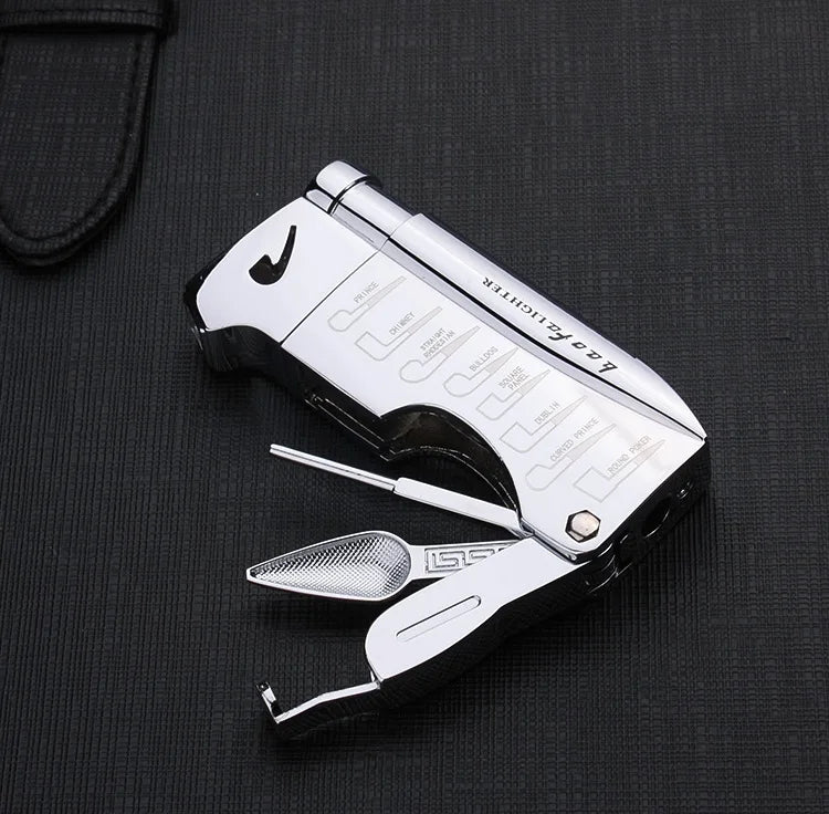 Butane Jet Lighter with Pipe Tool Pipe Rod Lighter Multifunction Gas Lighter Free Fire Compact Cigarette Accessories Cigar Man