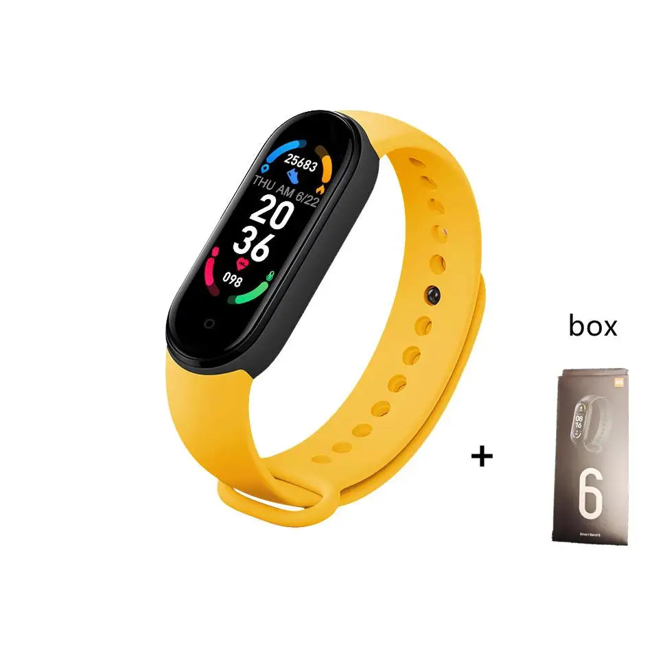 M6 Smartwatch Heart Rate Blood Pressure Monitoring Smart Watch Men Women Fitness Tracker Watch Waterproof Sports Smart Wristband
