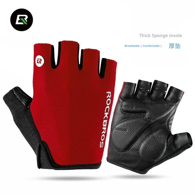 ROCKBROS Cycling gloves breathable half finger gloves racing bike gloves anti slip mountain bike gloves cycling equipment gloves