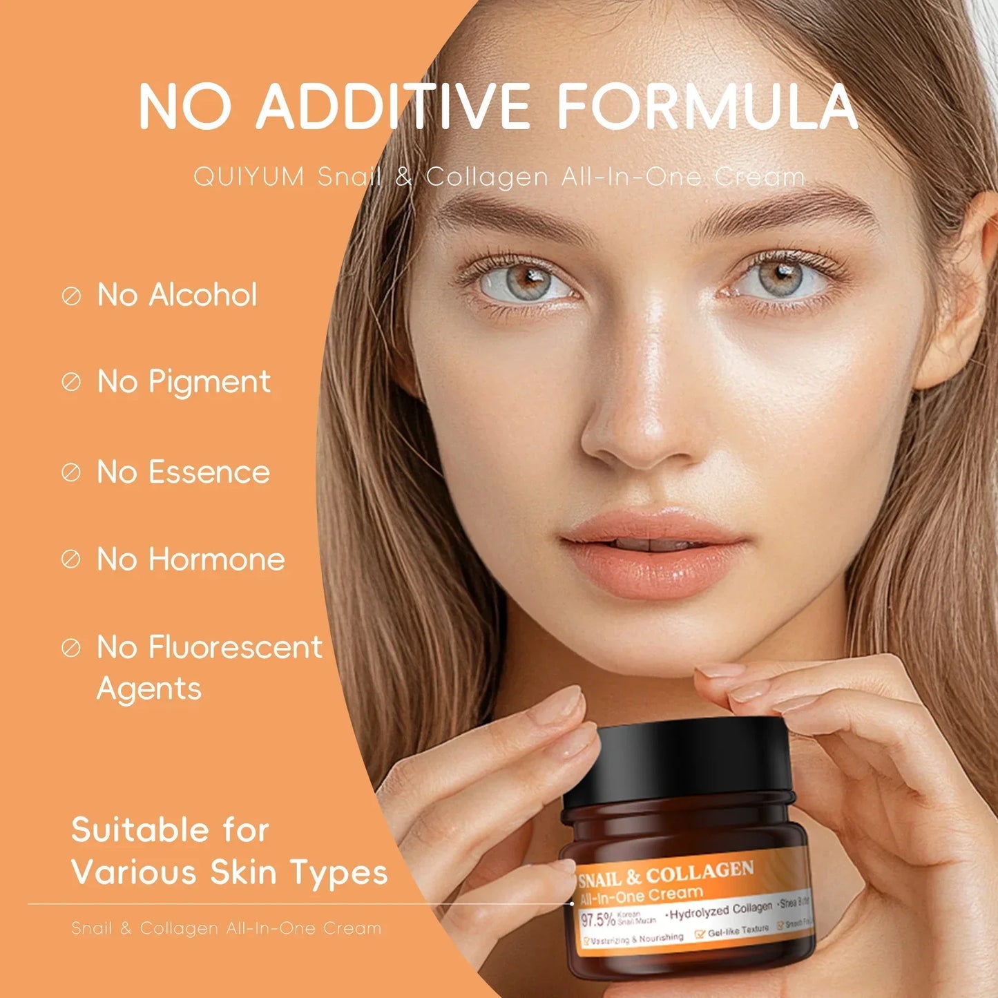 Quiyum 3 Step Set 97.5% Snail Mucin Collagen Hydrating Glowing Skin Korean Skincare