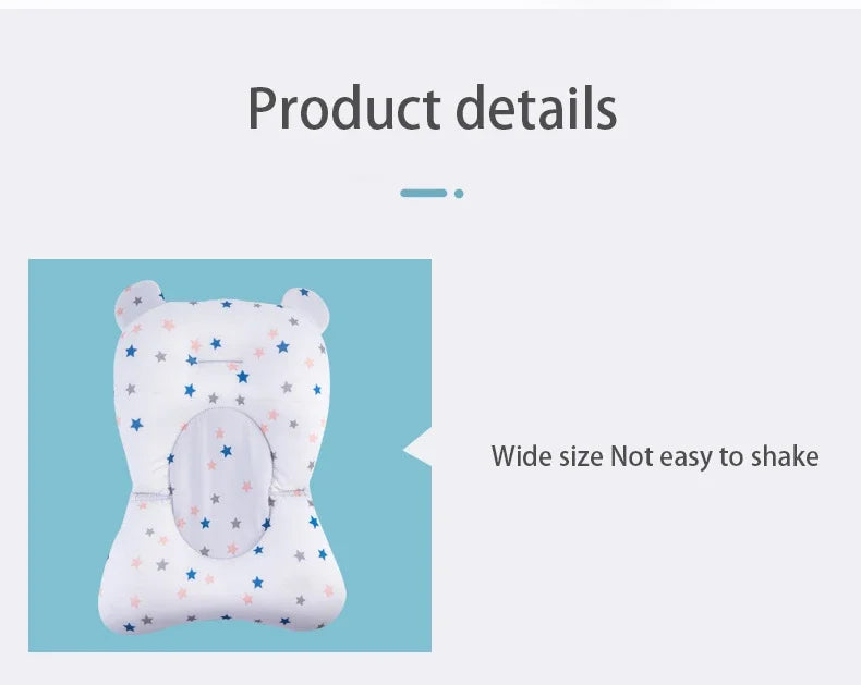 Baby Bath Support Pad Foldable Floating Seat Adjustable Newborn Bathing Cushion Infant Safety Net Hammock