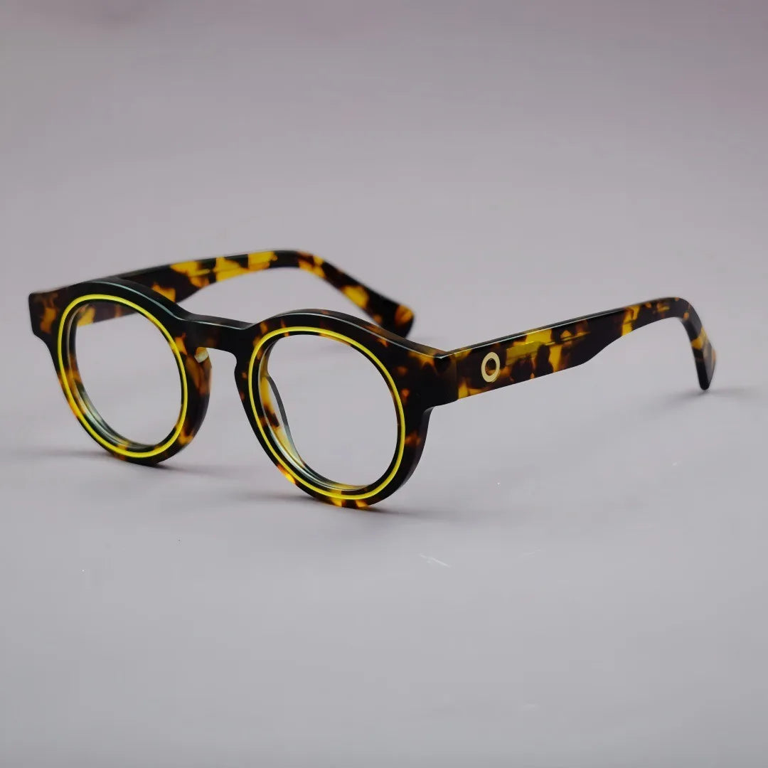 Acetate Glasses Frames Retro Round Men's And Women's Glasses High-quality Optical Prescription Frames
