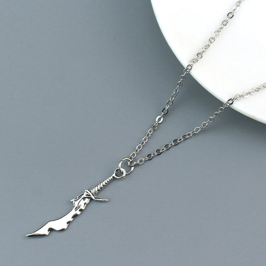 Anime Solo and Leveling Series Necklace Exquisite Fashion Short Blade Model Cosplay Pendant Necklace Trendy Jewelry Presents ﻿