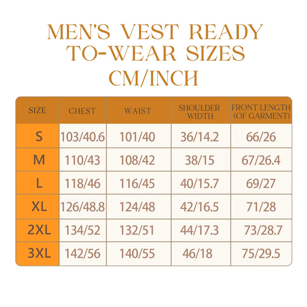 Men's Suit Vest Herringbone Wool Crew Neck Sleeveless Jacket Male Steampunk Waistcoat Vintage