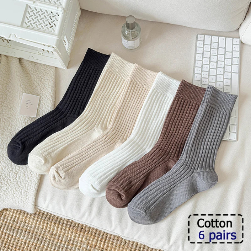 3/5/6 Pairs  Cotton Outdoor Sports Socks, Sweat Absorbing and Odor Resistant Cotton Running Basketball Socks, Trendy Socks