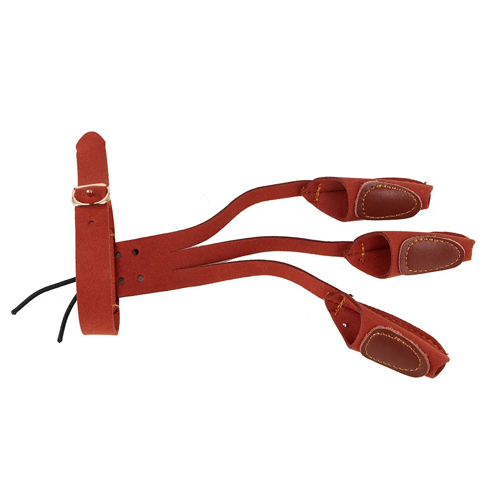 Archery Arm Finger Guard Leather Handguard Protector Adult 3 Finger Glove Left Right Hunting Shooting Safety Anti Slip Protect