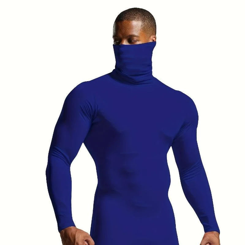 Thermal Underwear Tops Men Winter Clothes Thermal Shirt Autumn Men's Winter Tights High Neck Thin Slim Fit Long Sleeve T-shirt