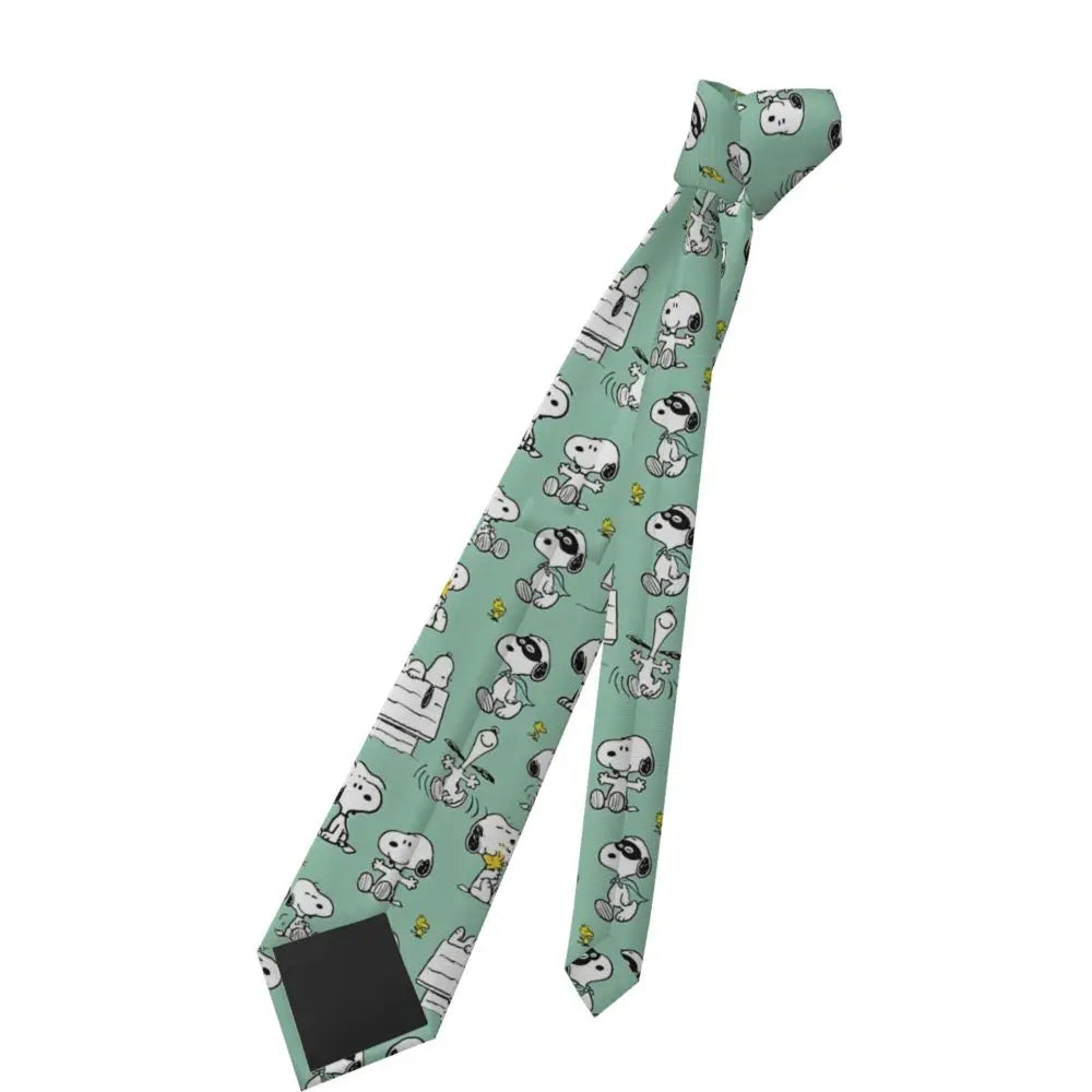 Personalized Fashion S-Snoopys Neckties Men Silk Cartoon Office Neck Tie