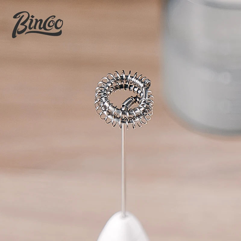 BINCOO Electric Milk Foamer Blender Stainless Steel Handheld Milk Frother Wireless Coffee Whisk Mixer Egg Beater Kitchen Tools