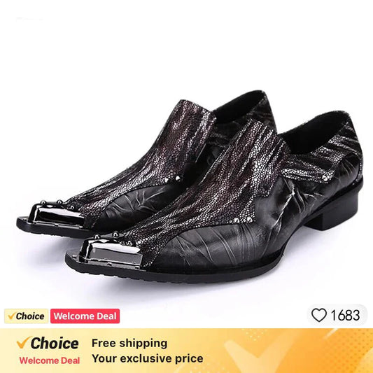 New Men's Shoes Italian Formal Shoes Oxford Men's Handmade Genuine Leather Business Party Shoes 36-49