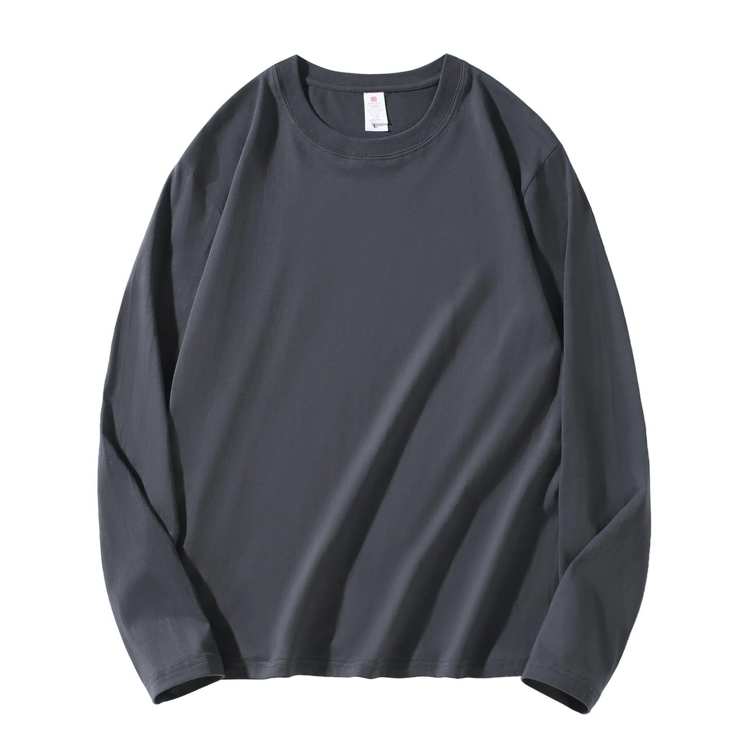 Cotton 100% Long-sleeved Men's T Shirt MRMT 2025 Brand New Round-collar Solid-color Men T-shirt for Male Tshirt Man Tops Tees