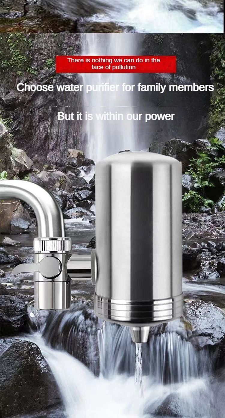 7 Layer 0.1μm Drinking Water Faucet Purifier Eco Tap Filter Stainless Steel Ceramic Activated Carbon KDF Cartridge Home Kitchen