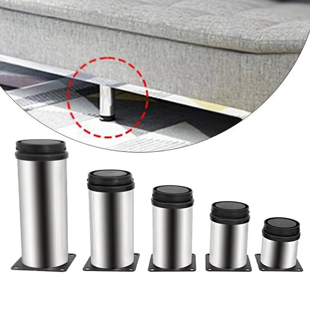 1Pcs 60mm-150mm Furniture Adjustable Cabinet Legs Stainless Steel Furniture Legs Cabinet Table Sofa Bed Feet Furniture Legs Feet