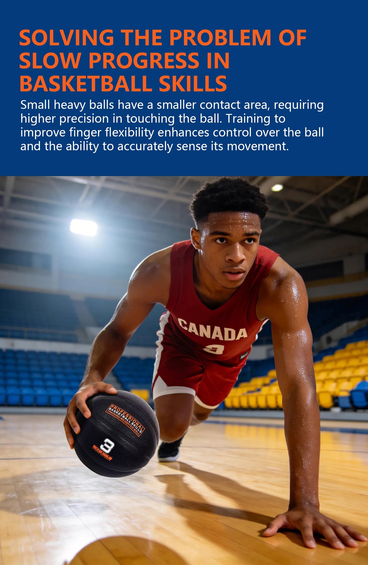 Trainer Small Heavy Ball Size 3 Basketball Ball For Indoor & Outdoor – Improve Dribbling, Passing, Handling & Rebounding Skills