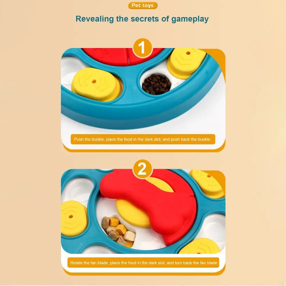 Training Toy Rotating Pet Feeding Toy Interactive Durable Dog Turntable Pet Puzzle Toy Pet Food Dispenser