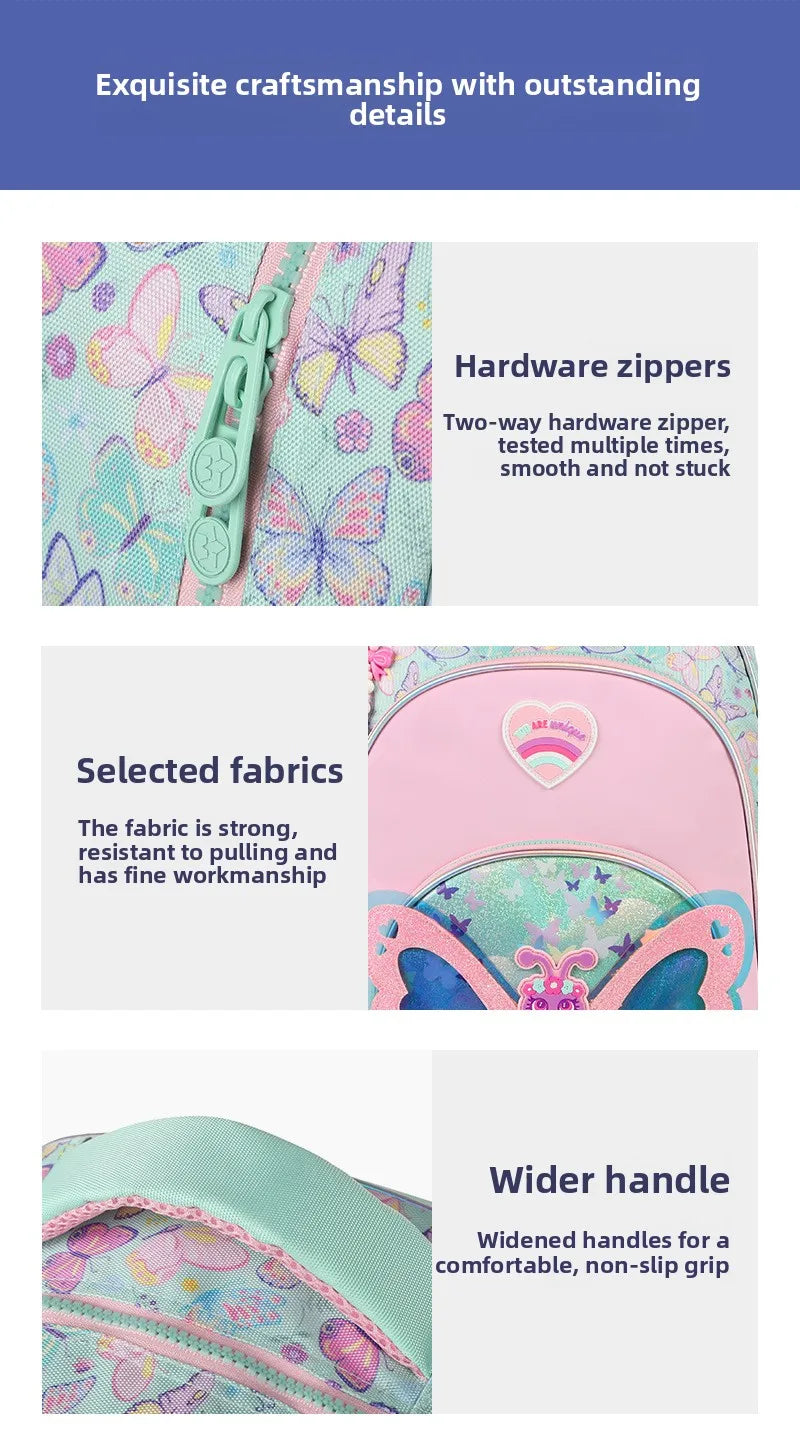 Kids School Backpacks for Girls School Bag Set with Lunch Bag Pencil case Elementary Students Backpack Cute Book Bag
