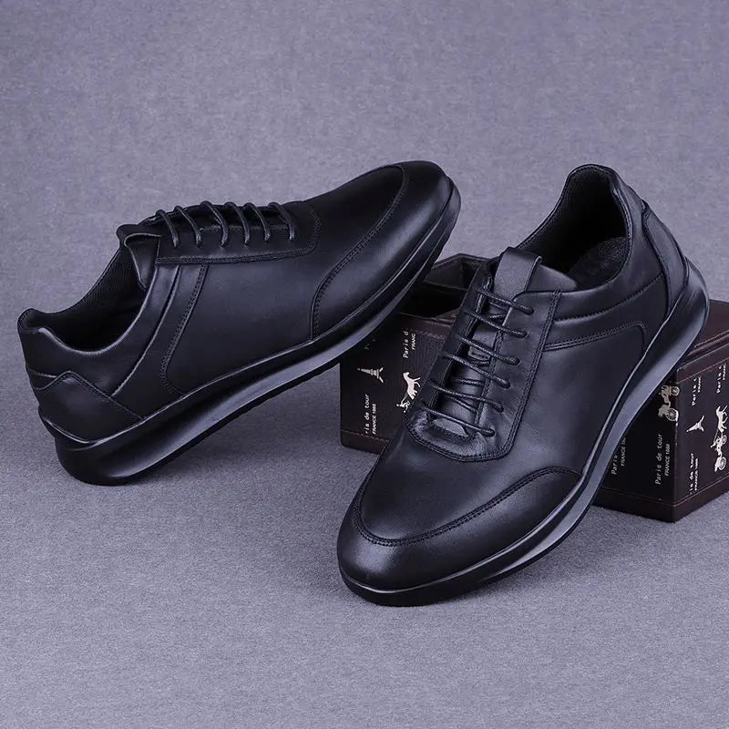 Genuine Leather Shoes Men Leisure Cowhide Walking Luxury Original Formal Business Sneakers Ultra Light Moccasins Leathershoes