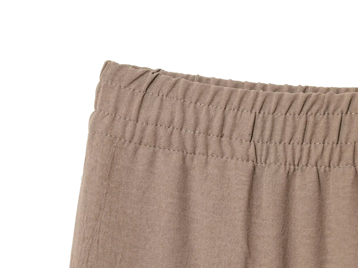 Wide Leg Pants 2 Pieces Sets For Women Side Button Half Sleeve Shirt Top Trousers Women's Suit 2025 Casual Woman Outfits