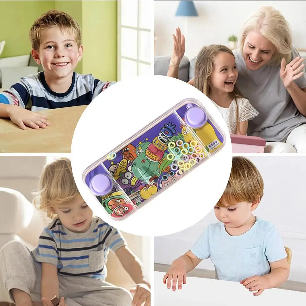 Water Ring Game For Kids Aqua Loop Toss Toys Retro Challenging Handheld Toys Children Console Ring Squeeze Puzzle Machine Toys