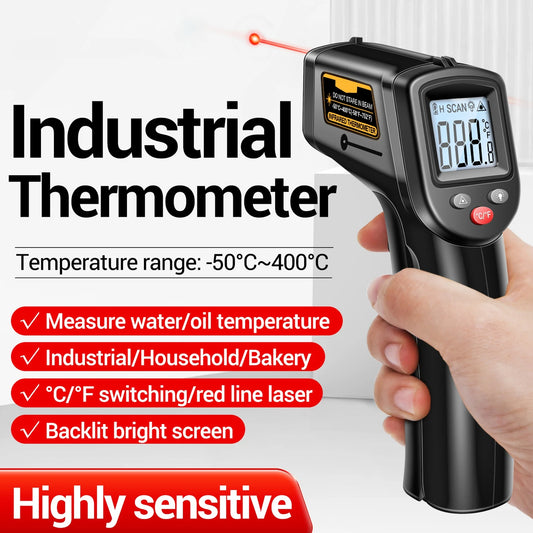 ANENG TH201 Digital Infrared Thermometer Gun Non-Contact Laser Thermometer High Accuracy Industrial Infrared Thermometer