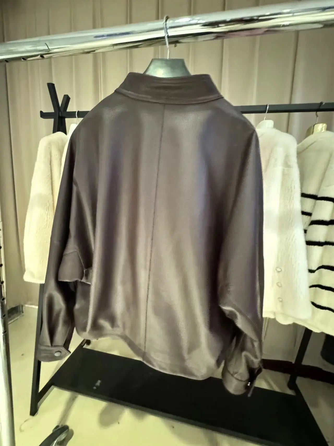 new fashion sheepskin genuine leather women short coat 2024 autumn and winter outside wear coat