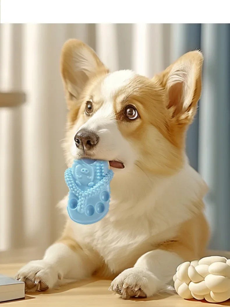 Pet Dog TPR Toy Bite-resistant Slippers Gnawing Teeth Cleaning Schnauzer Teddy Puppy Pet Products Dental Cleaning Slipper Toy
