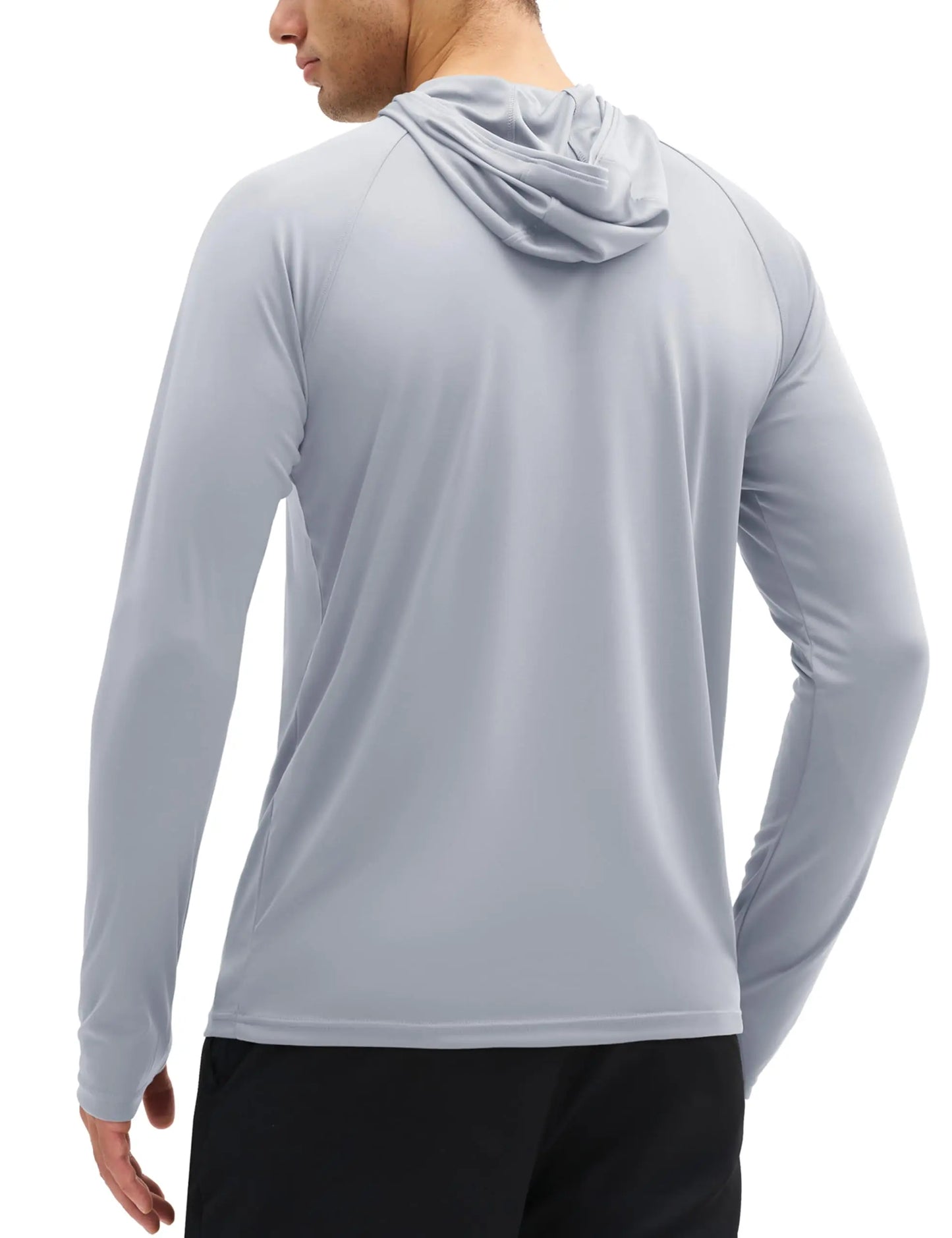 TACVASEN UPF 50+ Hooded T-Shirts Mens Quick Dry UV Block Sun Shirts Lightweight Hoodie Shirt Running Fishing Performance Tops