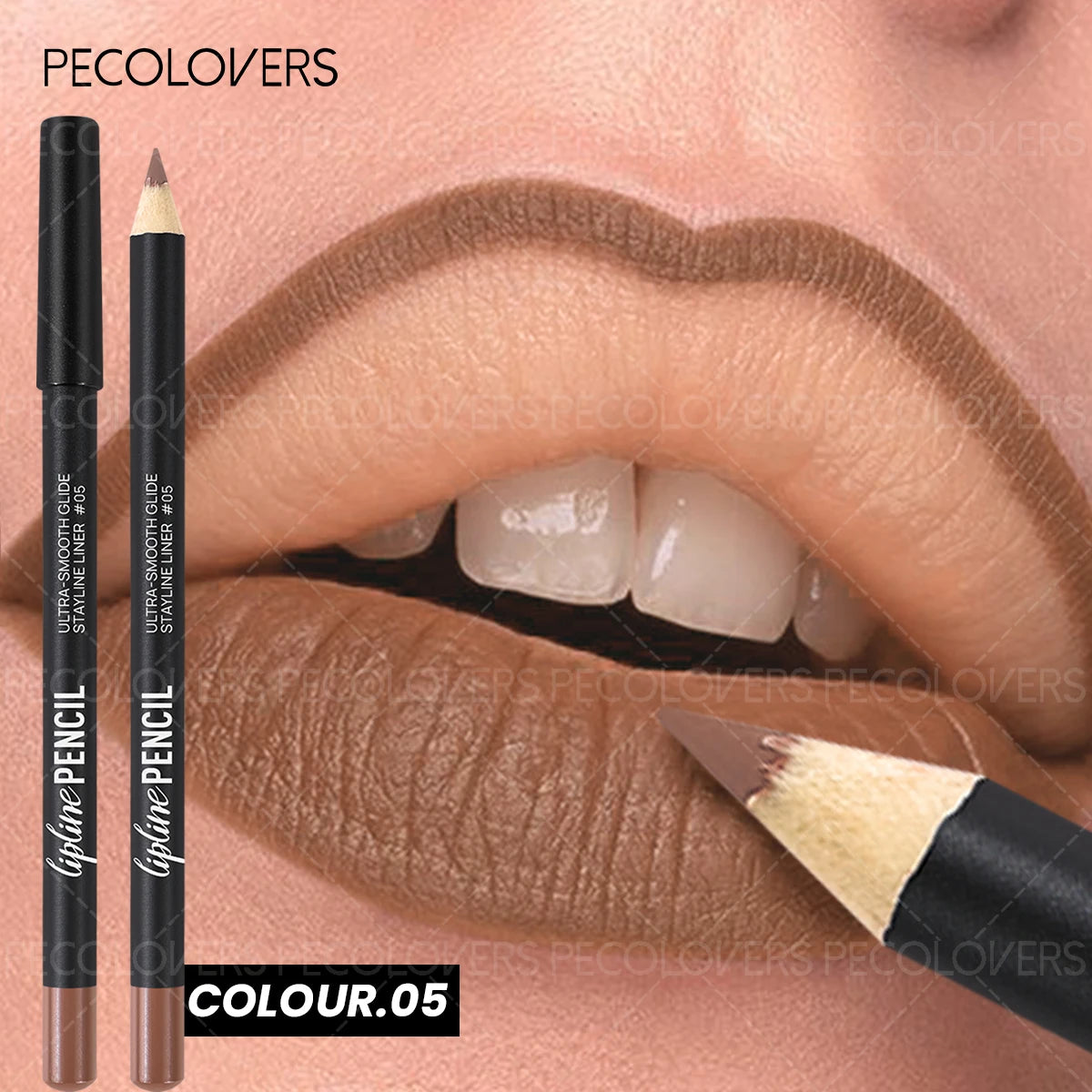 Lipliner Lipstick, Plump and Charming Lips, Not Dry, Nude Brown, Multi-color Choice, with A Variety of Makeup, Lip Cosmetics