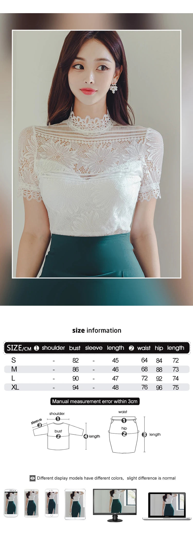 Summer Women Clothes Fashion Elegant 2 Pieces Outfit Sheer Sexy Lace White Tops Shirt Blouse And High Waist Midi Skirt Mujer Set