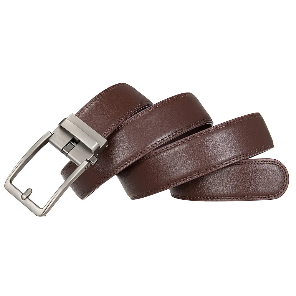 Genuine Leather Click Belts for Men Luxury Brand Designer Fashion Automatic Buckle Men's Jeans High Quality Waist Male Strap