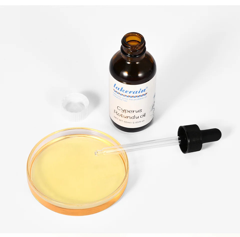 Inhibit Hair Growth 60ml Cyperus Rotundus Oil Nourish the Skin Ingredients are Safe Wide Scope of Application Solve Hair Dense